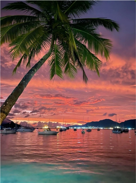 por do sol praia saco do capela em ilhabela